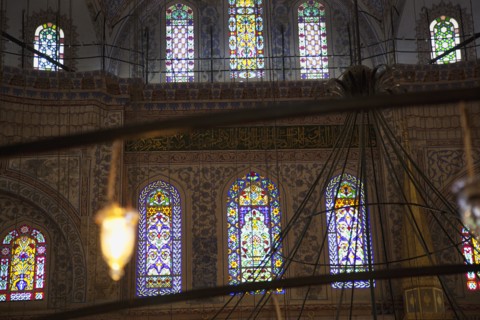 Turkey, Istanbul, Sultanahmet Camii Blue Mosque interior. 
Photo : Stephen Rafferty