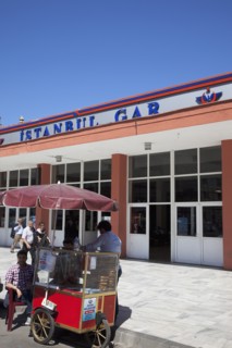 Turkey, Istanbul, Sirkeci Gar railway station entrance. 
Photo : Stephen Rafferty