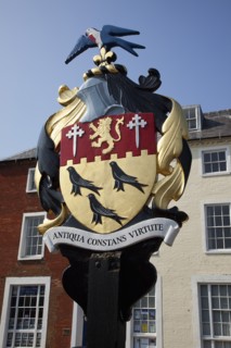 England, West Sussex, Arundel, Town coat of arms. 
Photo : Stephen Rafferty