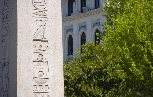 Turkey, Istanbul, Sultanahmet The Roman Hippodrome in At Meydani with Egyptian Obelisk with