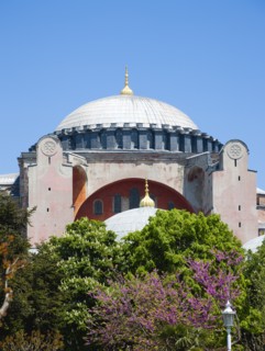 Turkey, Istanbul, Sultanahmet Haghia Sophia central dome of the former Byzantine Church and later