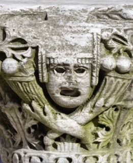 Turkey, Istanbul, Sultanahmet Haghia Sophia 7th Century Byzantine marble Capital column top with