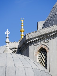 Turkey, Istanbul, Sultanahmet Haghia Sophia detail of the Mausoleums of Selim II and Mehmet III.