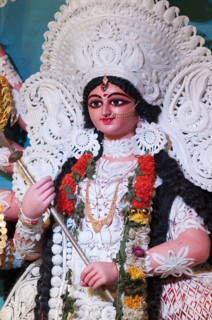 IDOL OF DURGA AT THE DURGA PUJA FESTIVAL, BENGAL, INDIA
