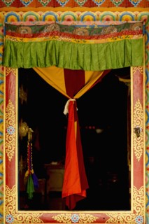 ART IN BUDDHIST MONASTERIES OF SIKKIM INDIA - PAINTED DOOR