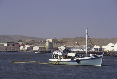 Namibia, Luderitz, Diamond diving boat off the coast of the German town of Luderitz. 
Photo :