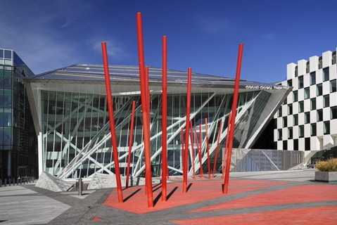 Ireland, County Dublin, Dublin City, Grand Canal Theatre modern 2000 seat auditorium in the