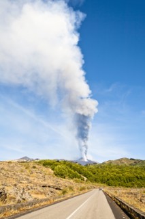 Mount Etna erupting on 8th September 2011, Sicily, Italy