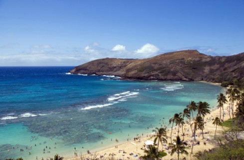 USA, Hawaii, Oahu Island, View over Hanuama Bay. 
Photo : Chris Penn