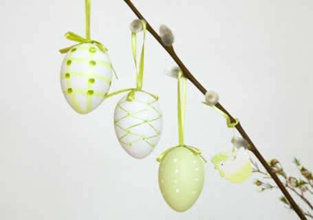 Eggs decorated for Easter.