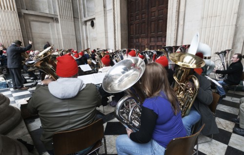 St Pauls Cathedral Tuba Carols an annual Christmas charitable musical performance.