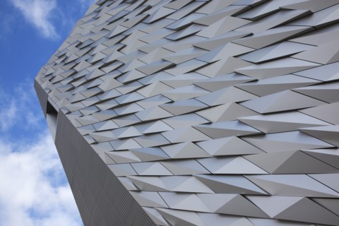 Titanic Quarter Visitor centre designed by Civic Arts & Eric R Kuhne.