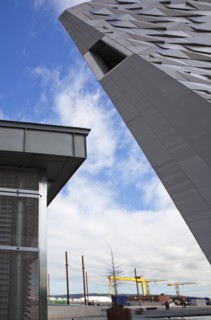 Titanic Quarter Visitor centre designed by Civic Arts & Eric R Kuhne.