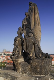 Charles Bridge Statue of St Cyril and St Methodius.