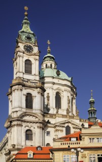 St Nicholas Church from Mala Strana Square.