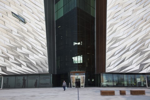 Titanic Quarter Visitor centre designed by Civic Arts & Eric R Kuhne.