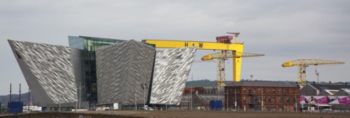 Titanic Quarter Visitor centre designed by Civic Arts & Eric R Kuhne.