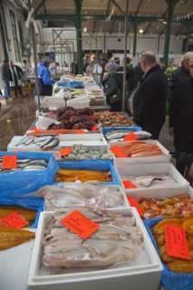 St Georges Market fresh fish display.