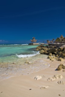 View along beach.