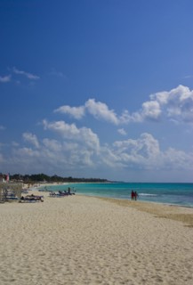 View along beach.
