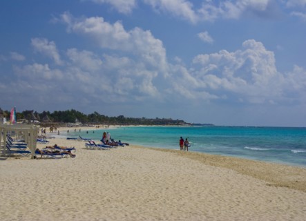 View along beach.