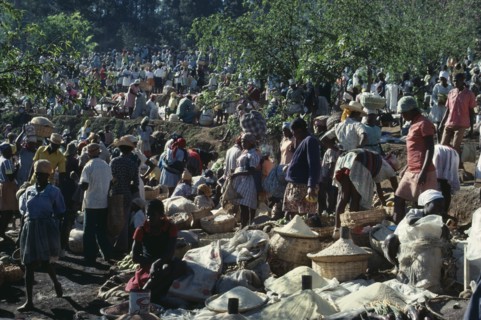 Haiti, Markets, Busy market scene. Photo : Sarah Errington