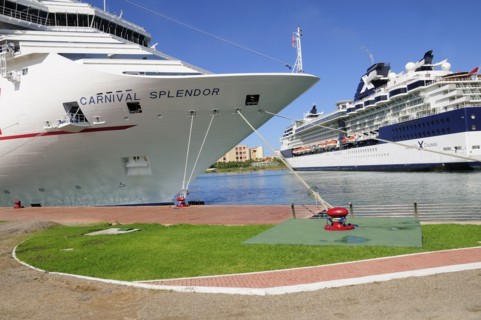 Mexico, Jalisco, Puerto Vallarta, Cruise ships in port at Nuevo Vallarta. Photo : Nick Bonetti