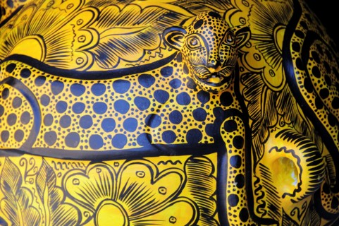 Detail of ceramic pot