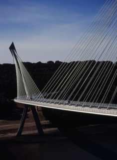 France, Bretagne, Finistere, Ile de Crozon. The new Pont de Terenez suspension bridge opened April