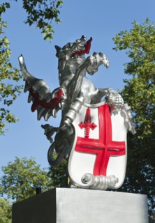 England, London, Embankment A dragon representing part of the armorial bearings of the Corporation