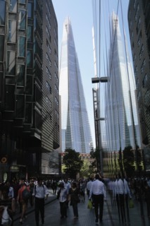 England, London, Southwark Southbank View toward the Shard Skyscraper deisgned by Renzo Piano in