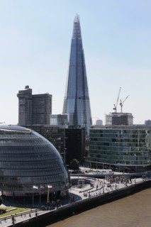 England, London, Southwark Southbank View toward the Shard Skyscraper deisgned by Renzo Piano in
