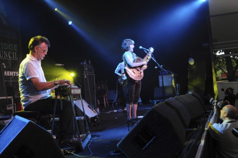England, Cambridgeshire, Cambridge, Folk Festival Devon Sproule country style singer performs with