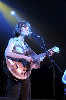 England, Cambridgeshire, Cambridge, Festival Devon Sproule country style singer performs at