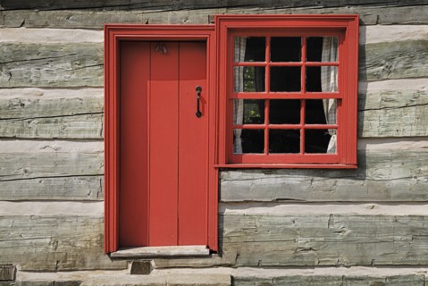 Ireland, County Tyrone, Omagh, Ulster American Folk Park the Pennsylvania farmhouse. Photo : Hugh