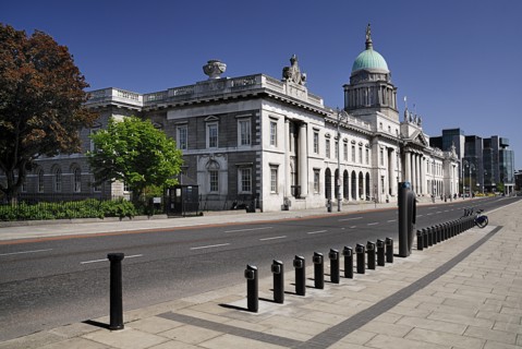 Ireland, County Dublin, Dublin City, Custom House general view of the faade with Irish financial
