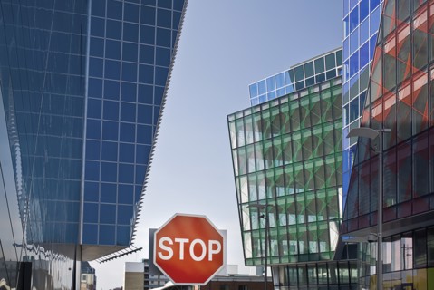 Ireland, County Dublin, Dublin City, Modern exterior of the Grand Canal Theatre. Photo : Hugh