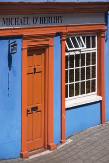 Ireland, County Cork, Kinsale, Colourful terraced house facade. Photo : Hugh Rooney