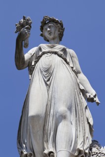 Italy, Lazio, Rome, Statue at the Piazza del Popolo. Photo : Bennett Dean