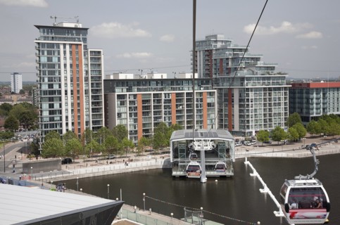 England, London, View from Emirates Airline cable car. Photo : Adina Tovy - Amsel