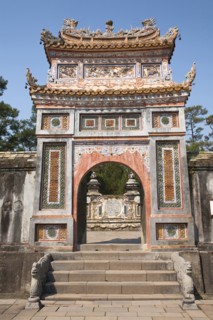 Vietnam, Hue, Cong Gate at the tomb of Emperor Tu Duc. Photo : Mel Longhurst
