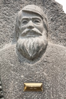 Vietnam, Quang Nam Province, Hoi An, Statue of Kazimierz Kwiatkowsky. Photo : Mel Longhurst