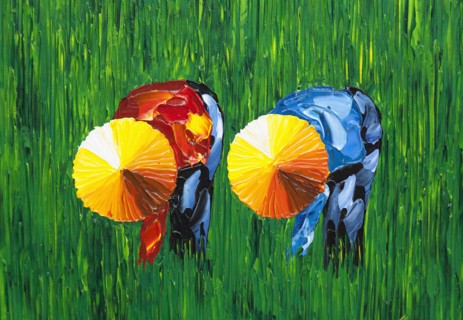 Vietnam, Tourist Goods, Painting of Vietnamese agricultural workers planting rice plants in a paddy