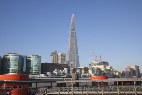 England, London, Southwark southbank The Shard skyscraper designed by Renzo Piano in the citys