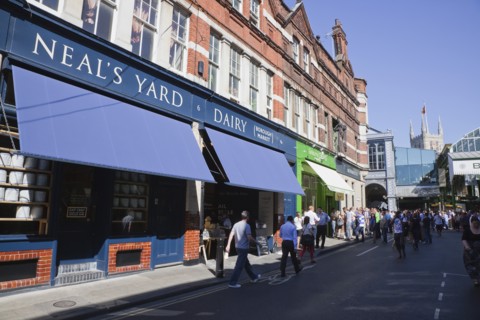England, London, Borough Market Londons oldest fresh fruit and vegetable market Neals Yard Dairy