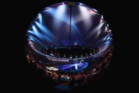 England, London, Stratford Olympic games closing ceremony. Photo : Sean Aidan