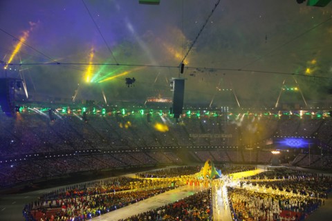 England, London, Stratford Olympic games closing ceremony. Photo : Sean Aidan