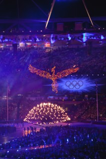 England, London, Stratford Olympic games closing ceremony. Photo : Sean Aidan
