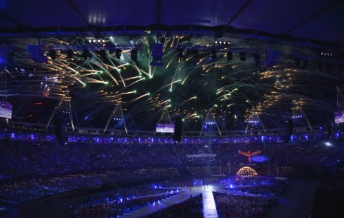 England, London, Stratford Olympic games closing ceremony. Photo : Sean Aidan