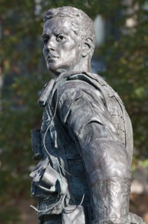 The monument to the Irish Guards in Windsor, England created by sculptor, Mark Jackson was unveiled in 2011. The bronze statue of a guardsman has been manufactured from material salvaged from the Iraq...
